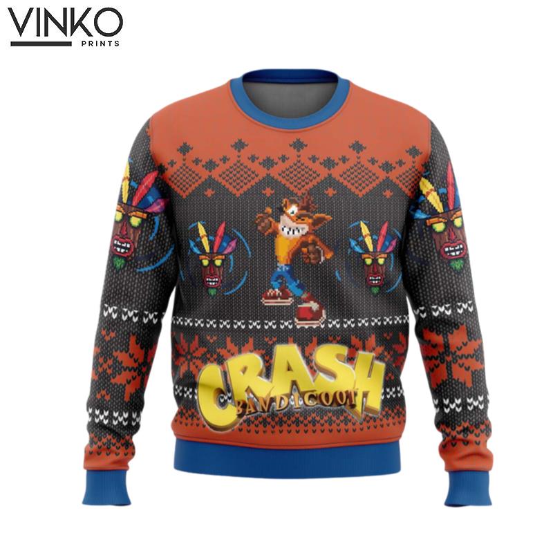 Crash Bandicoot Alt Ugly Christmas Sweater