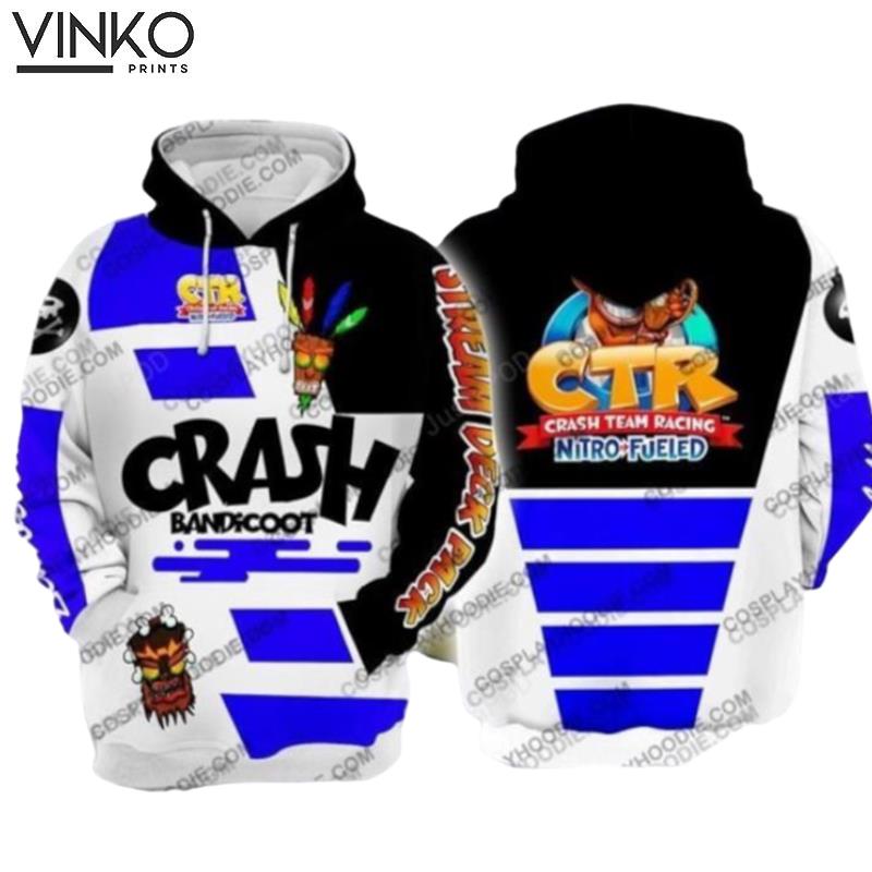 Crash Bandicoot Blue Cosplay Hoodie