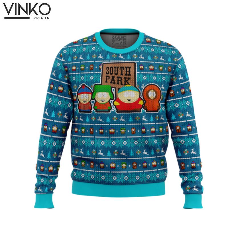 Crazy Main Characters South Park Ugly Christmas Sweater