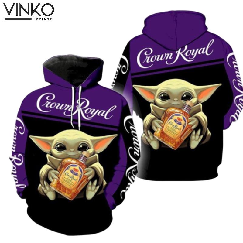 Crown Royal Baby Yoda Full For Men And Women Hoodie