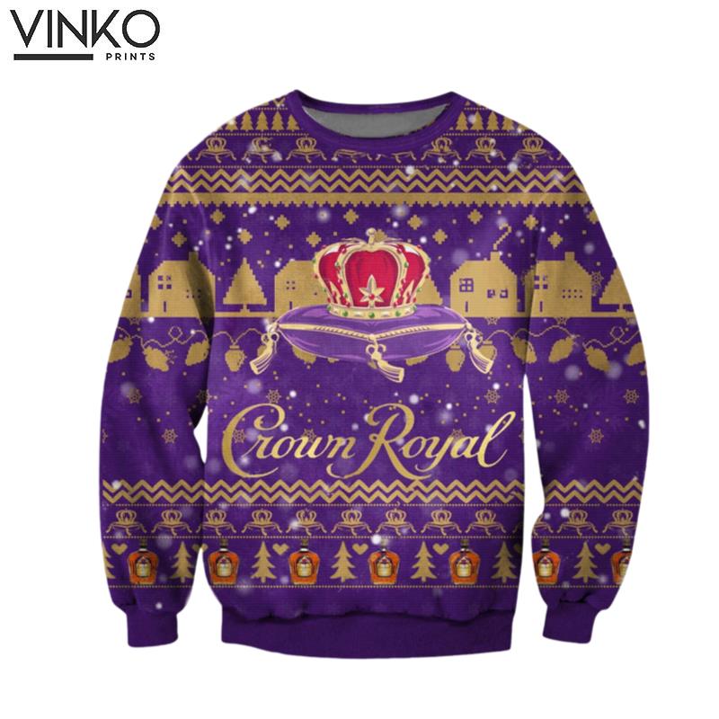 Crown Royal whisky Purple Christmas Ugly Christmas Sweater