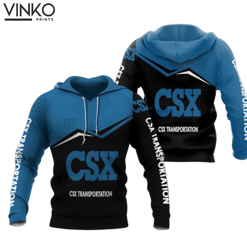 Csx Transportation Black And Blue Hoodie