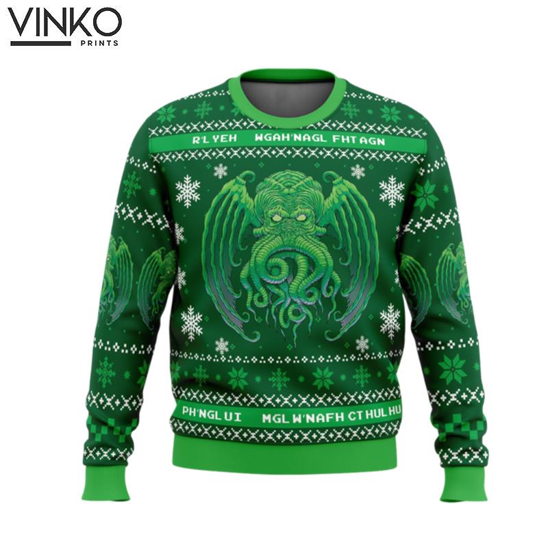 Cthulhu Cultist Christmas Ugly Christmas Sweater