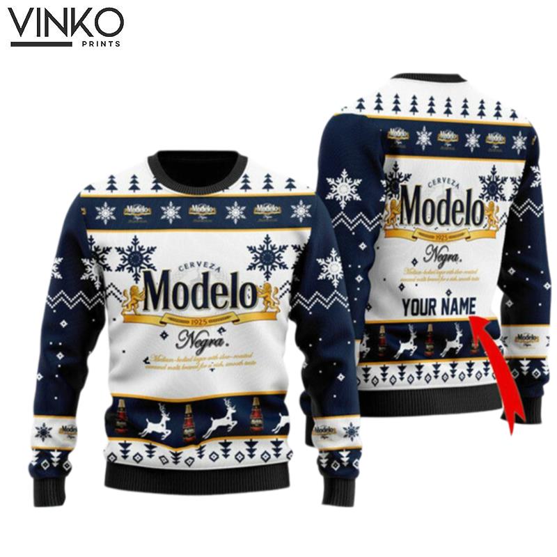 Custom Modelo Beer Ugly Christmas Sweater