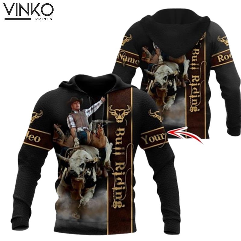 Custom Name Bull Riding 2 Hoodie