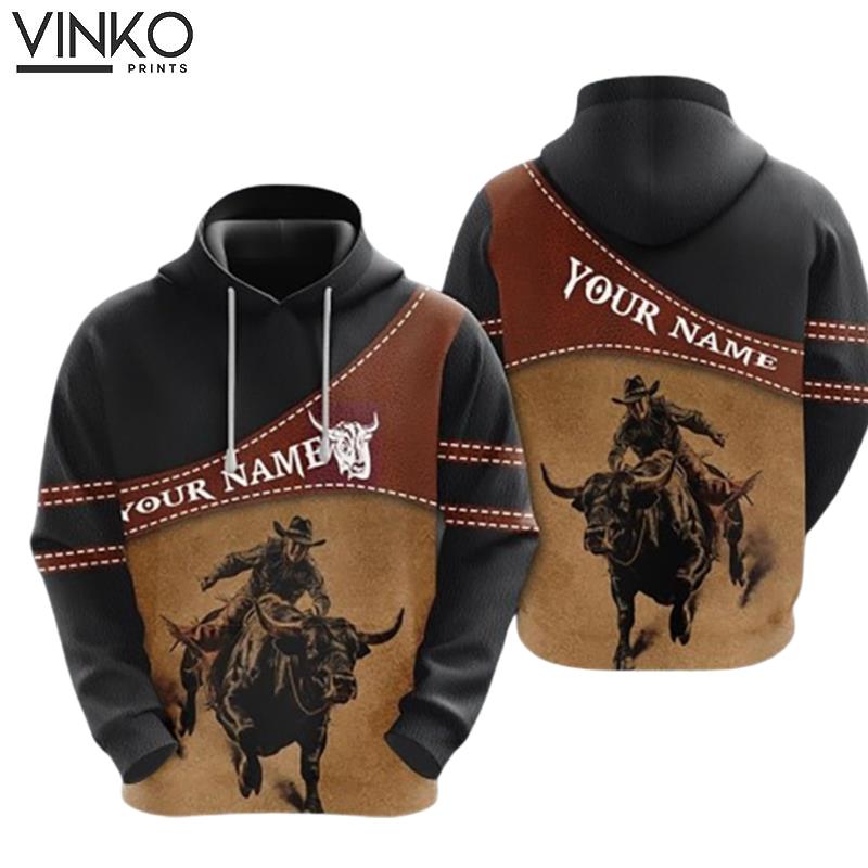 Custom Name Bull Riding Hoodie