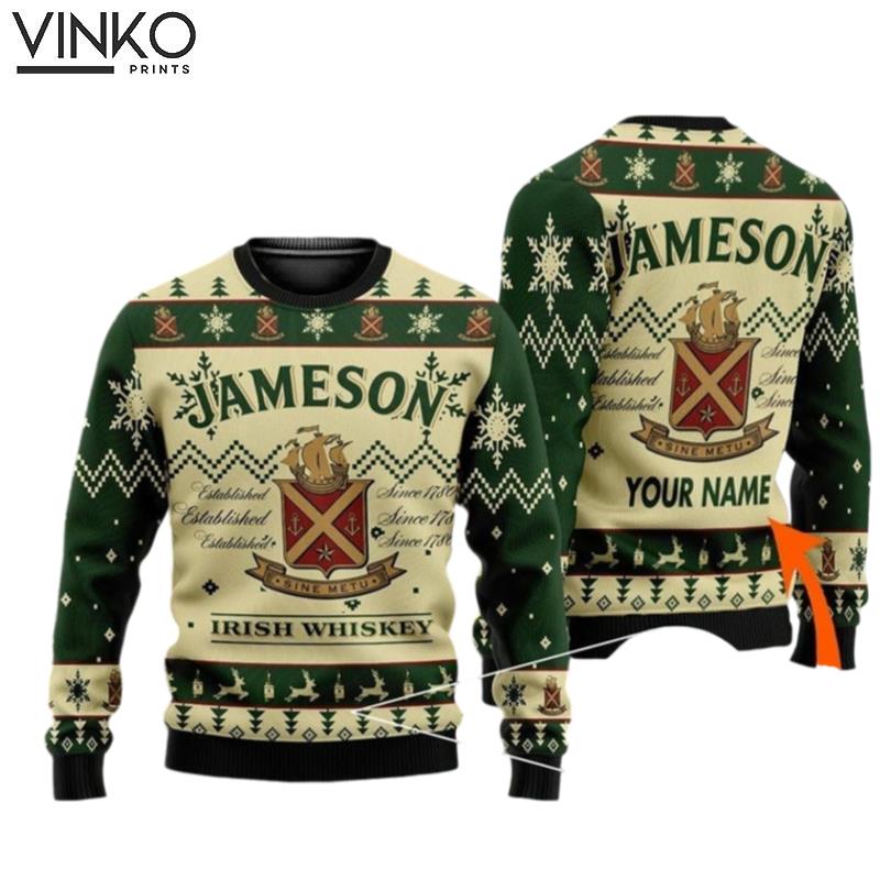 Custom Name Christmas Jameson Xmas UglyPersonalized Name Ugly Christmas Sweater