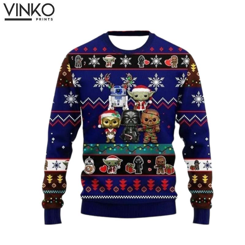 Cute Characters 3D All Over Printed shirt Iconic Movie Ugly Christmas Sweater