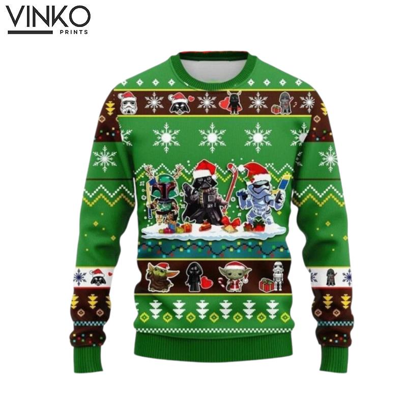 Cute Characters In Winter Theme 3D shirt US Movie Ugly Christmas Sweater