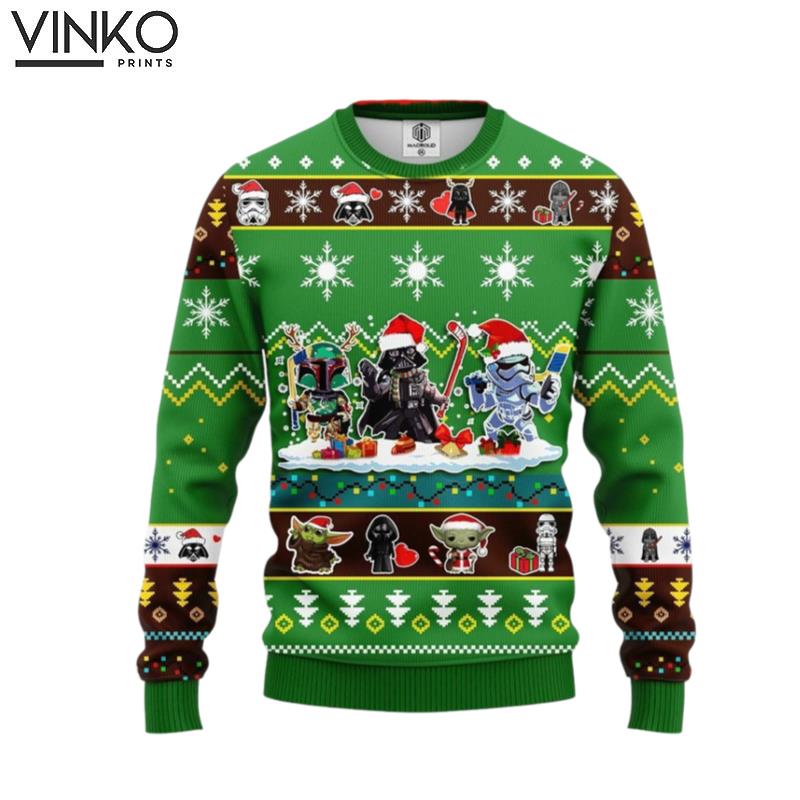 Cute Darth Vader Stormtrooper Woolen Ugly Christmas Sweater