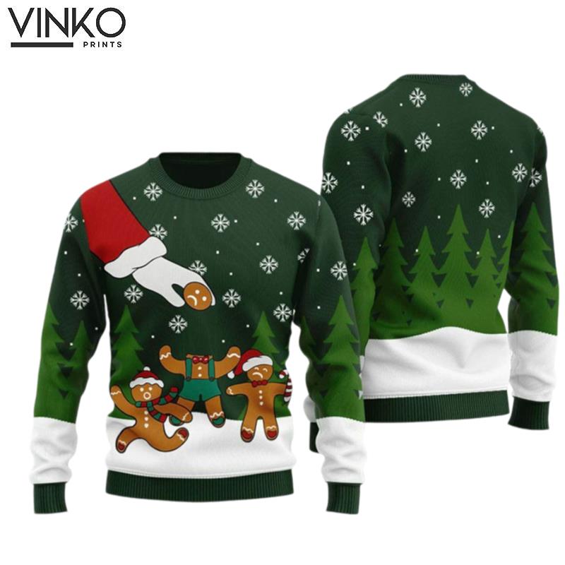 Cute Gingerbread Cookies Ugly Christmas Sweater