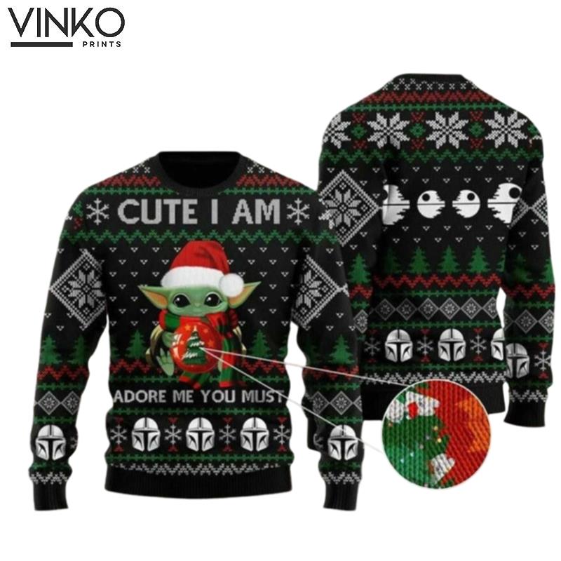 Cute I Am Baby Yoda Ugly Christmas Sweater