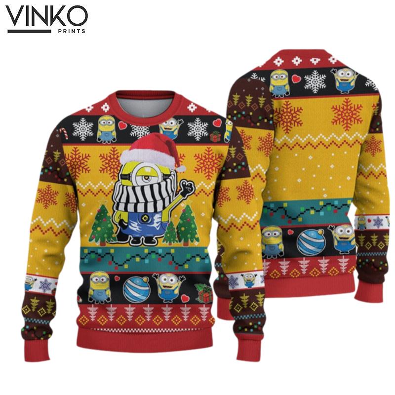 Cute Minion Woolen For Holiday Kevin Banana Ugly Christmas Sweater