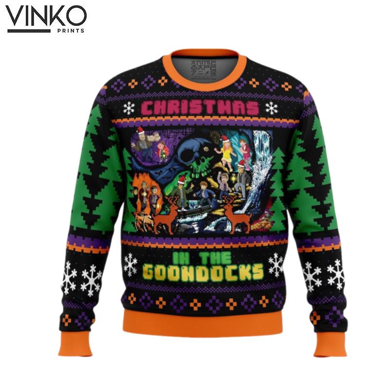 Cute Xmas Christmas in the Goondocks Goonies Woolen Ugly Christmas Sweater