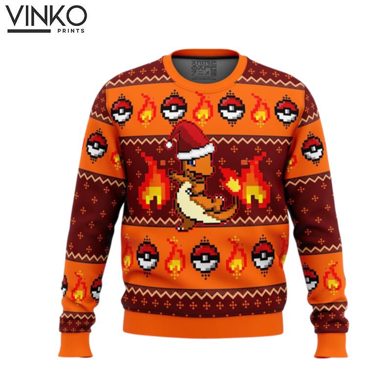 Cute Xmas Pokemon Charmander Woolen Ugly Christmas Sweater