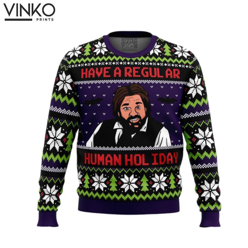 Cute Xmas Regular Human Holiday What We Do In The Shadows Woolen Ugly Christmas Sweater