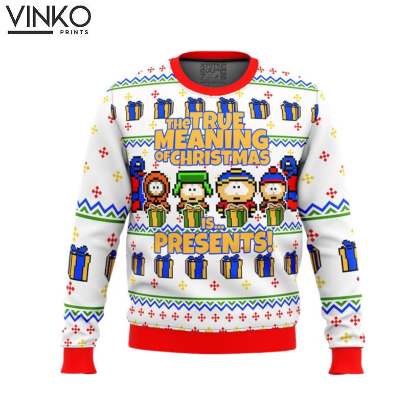 Cute Xmas South Park Presents Woolen Ugly Christmas Sweater