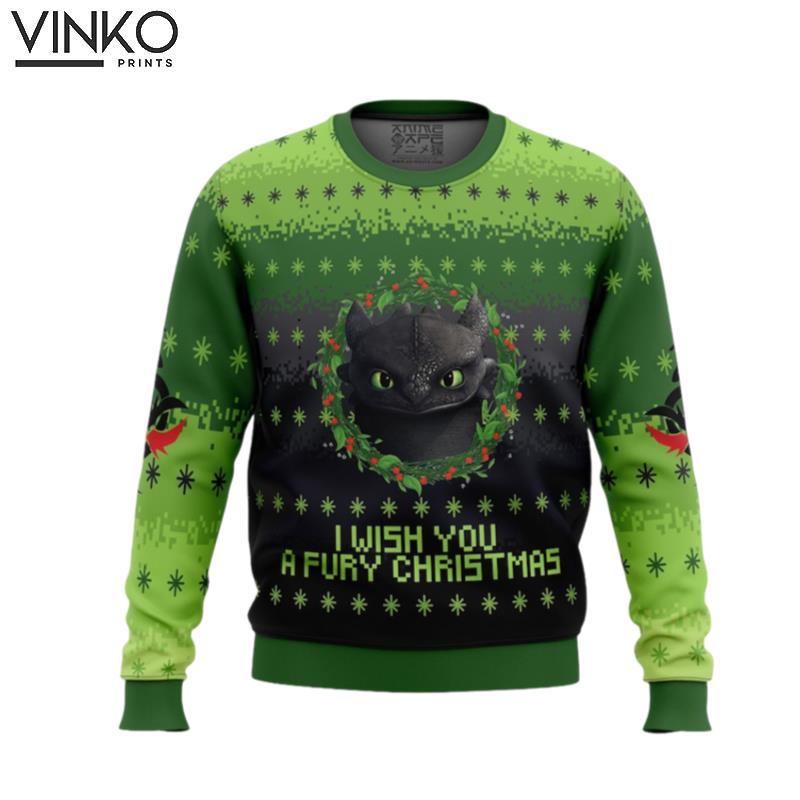 Cute Xmas Toothless Woolen Ugly Christmas Sweater