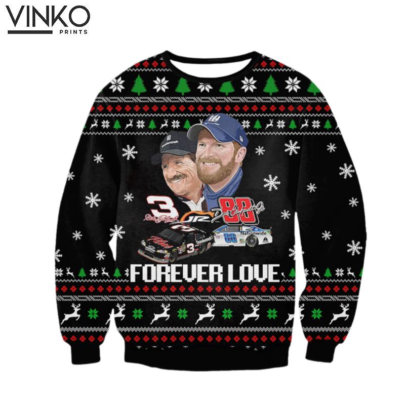 Dale Earnhardt Knitting Pattern 3D Print Ugly Christmas Sweater