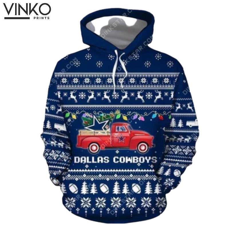 Dallas Cowboys Christmas Truck Ugly Christmas 1 Hoodie