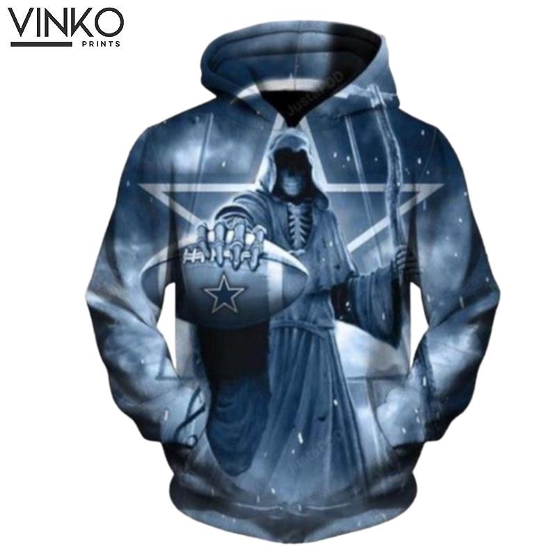 Dallas Cowboys Death Skull And Pered Custom Dallas Cowboys Graphic Hoodie