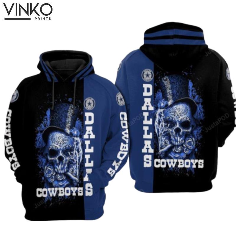 Dallas Cowboys Ncaa Football Skull Classic Pattern Dallas Cowboys Hoodie