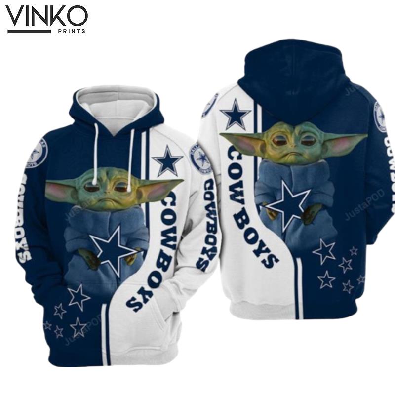 Dallas Cowboys Nfl Football Baby Yoda Hug Star Dallas Cowboys Hoodie