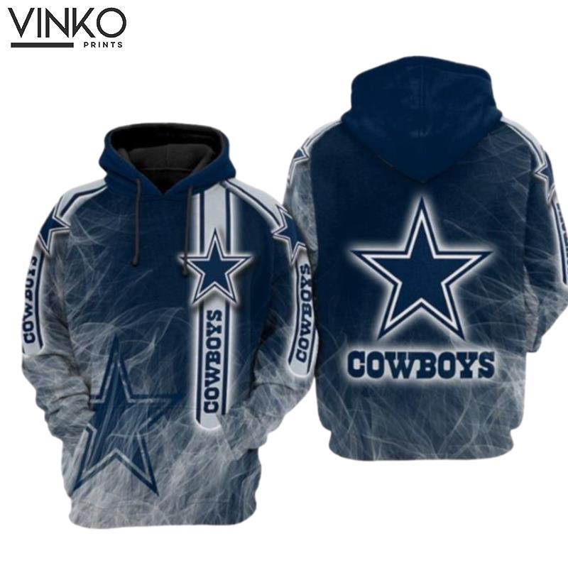 Dallas Cowboys Nfl Football Smoke Blue White Dallas Cowboys Hoodie