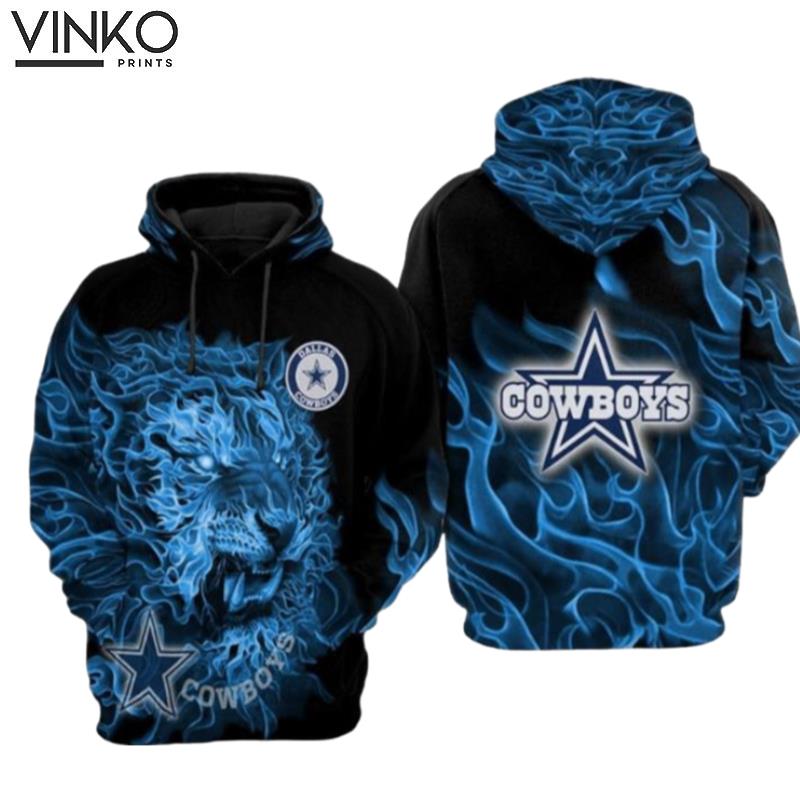 Dallas Cowboys Nfl Football Tiger Smoke Blue Dallas Cowboys Hoodie