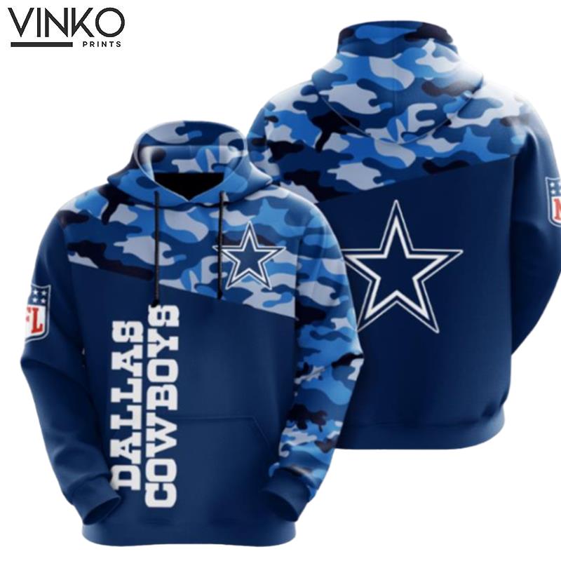 Dallas Cowboys Nfl Navy Camoflage Hoodie