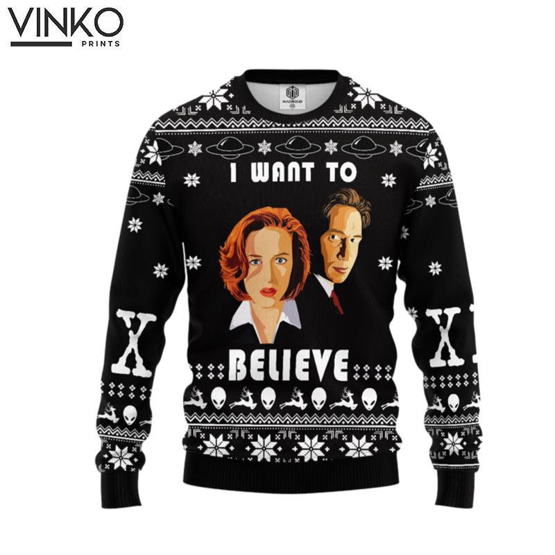 Dana Scully I Want To Believe 251 Ugly Christmas Sweater