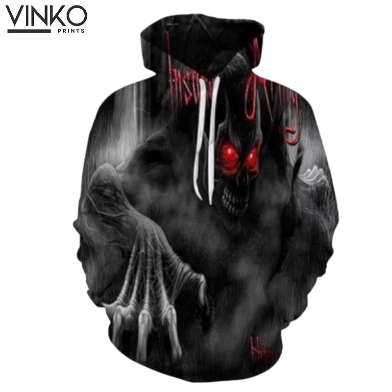 Dark Fantasy Evil Glowing Red Eyed Zombie Corpse Nice Hoodie