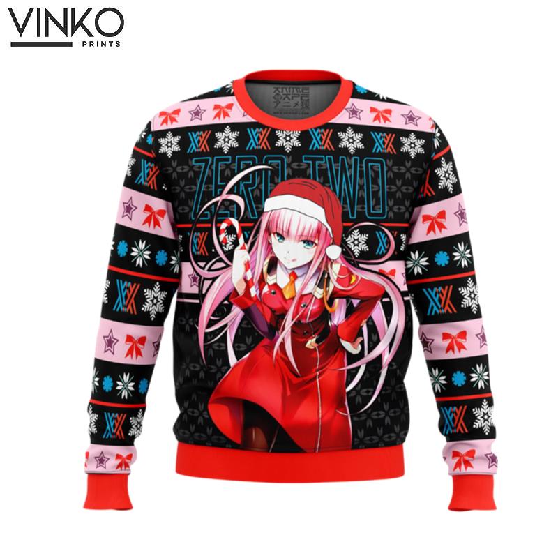 Darling in the Franxx Zero Two Ugly Christmas Sweater