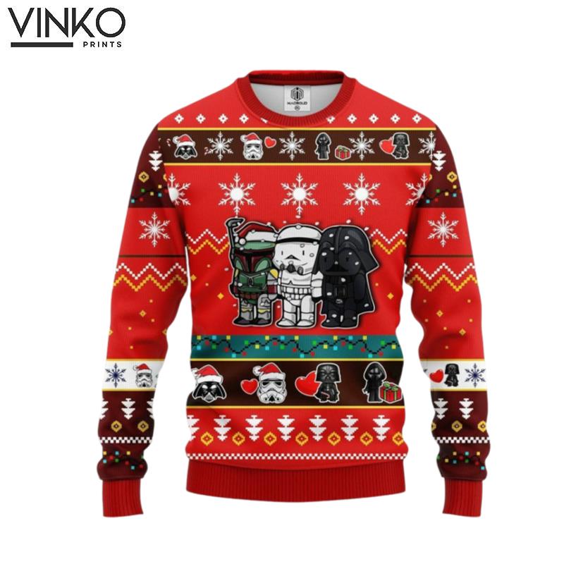 Darth Vader Stormtrooper Woolen Ugly Christmas Sweater