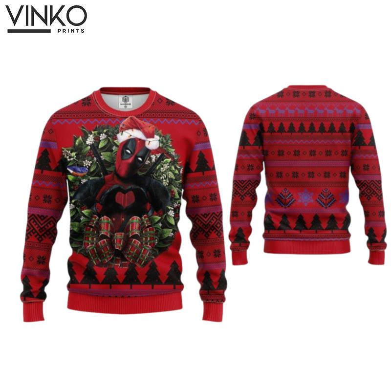 Deadpool Deadpool Xmas Unisex Woolen Deadpool Ugly Christmas Sweater