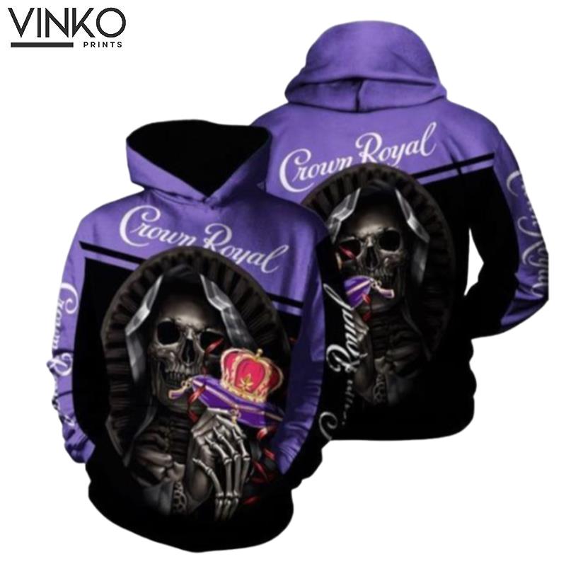 Death Skull Hug Crown Royal Hoodie