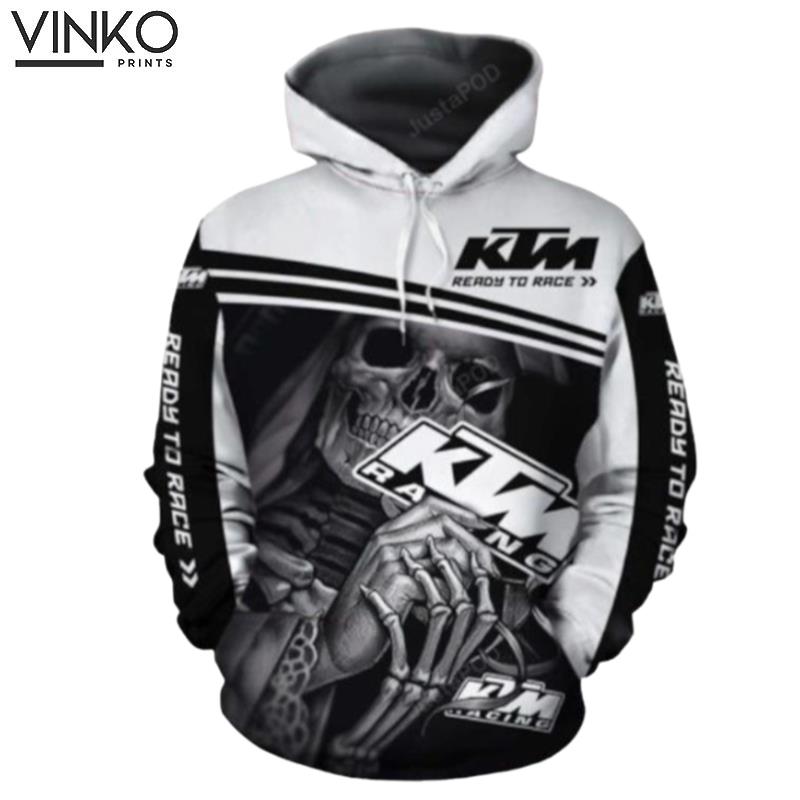 Death Skull Ktm Ready To Race Men And Women Ktm Racing Ktm Racing Ready To Race Hoodie