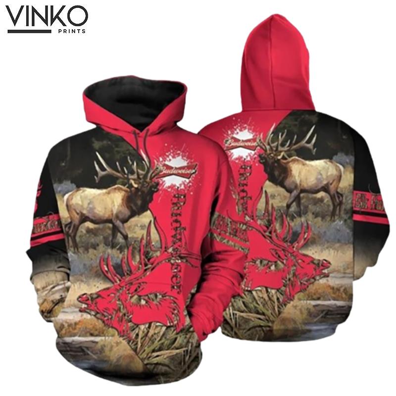 Deer Hunter Red Budweiser Hoodie