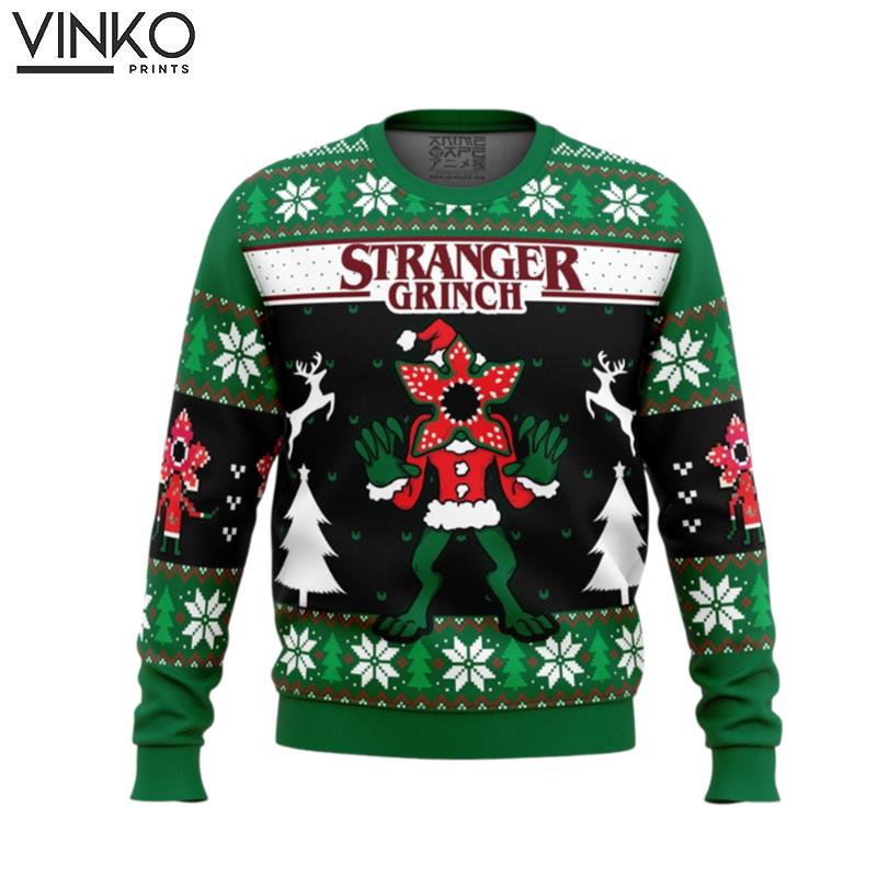 Demogorgon Stranger Grinch Stranger Things Ugly Christmas Sweater