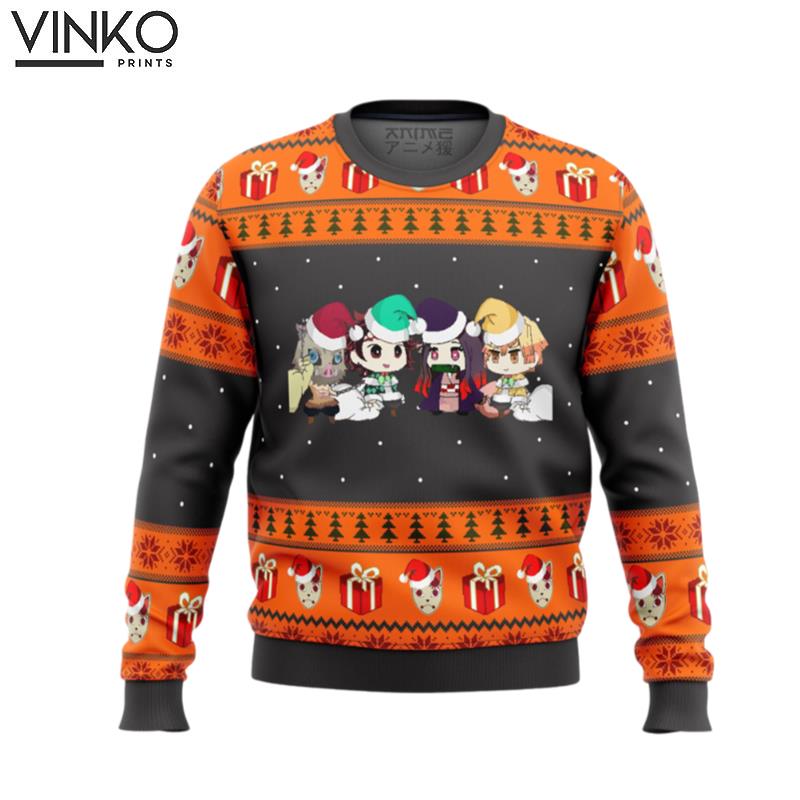 Demon Slayer Chibi Ugly Christmas Sweater