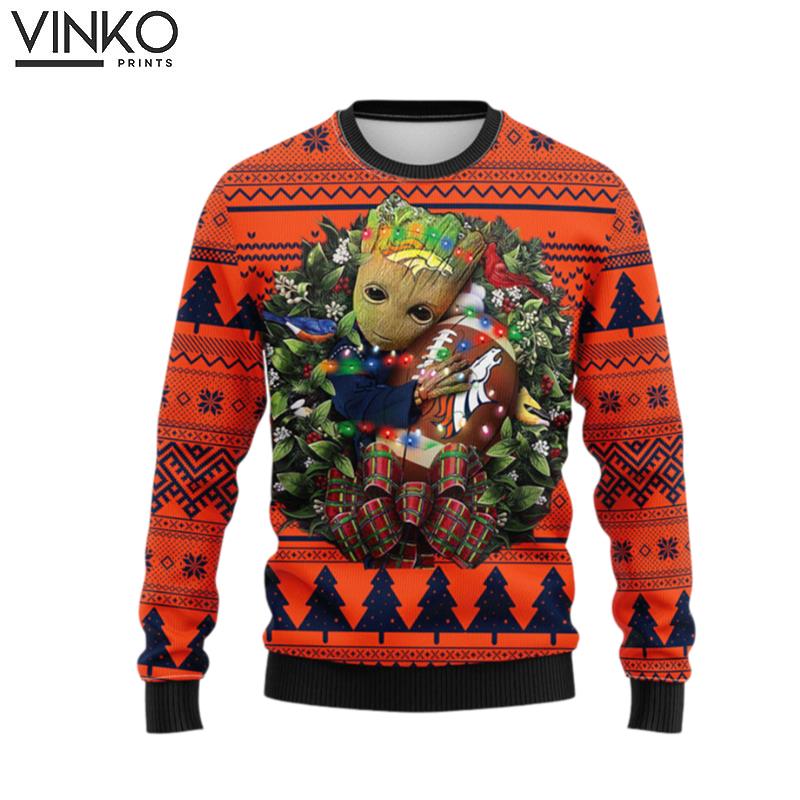 Denver Brocos Groot Hug Ugly Christmas Sweater