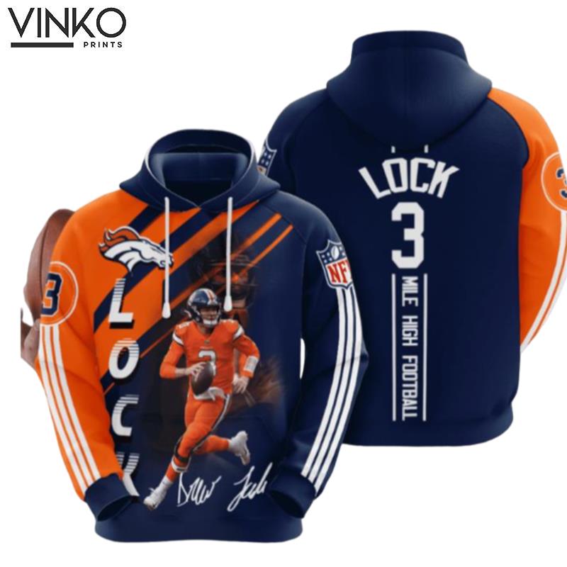 Denver Broncos Drew Lock Hoodie