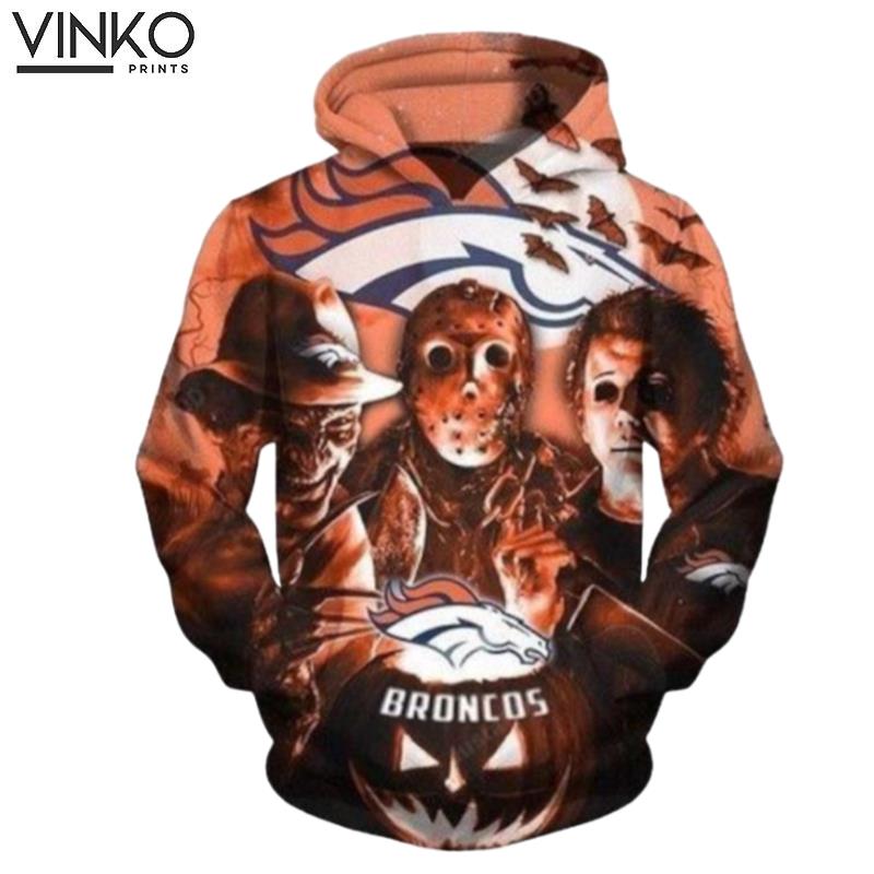 Denver Broncos Horror Night Halloween Hoodie