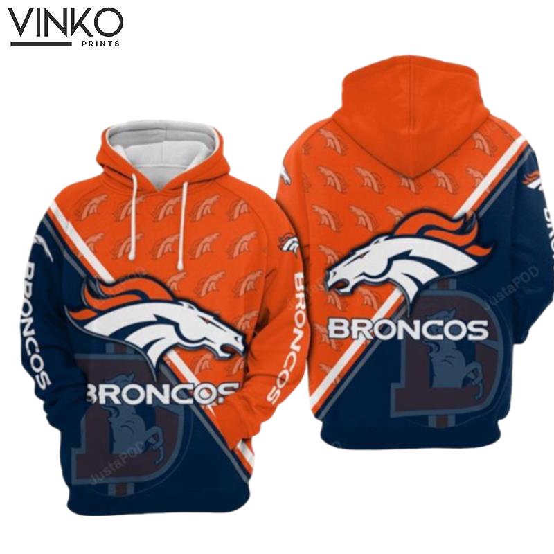 Denver Broncos Nfl Football Big Logo Denver Broncos Hoodie