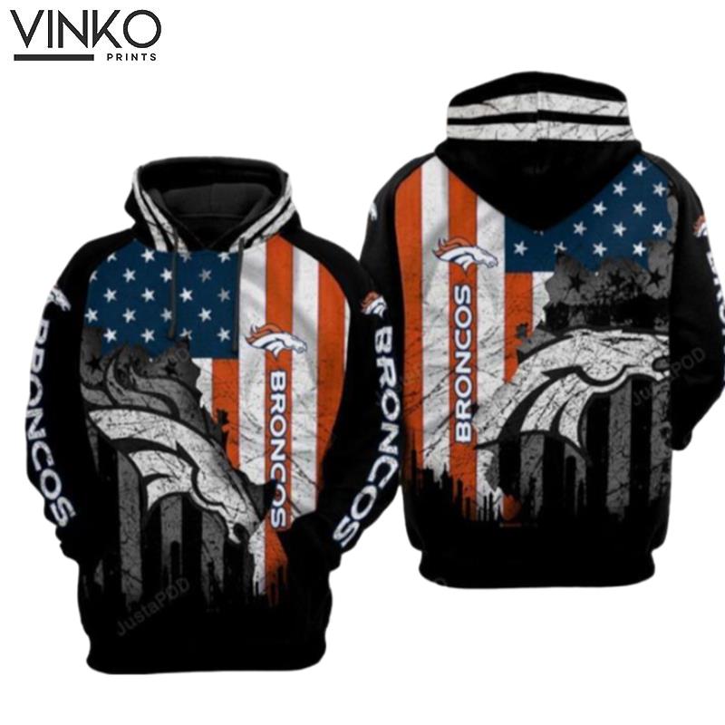 Denver Broncos Nfl Football Flag American Denver Broncos Hoodie