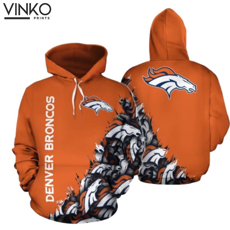 Denver Broncos Nfl Football Orange Denver Broncos Hoodie