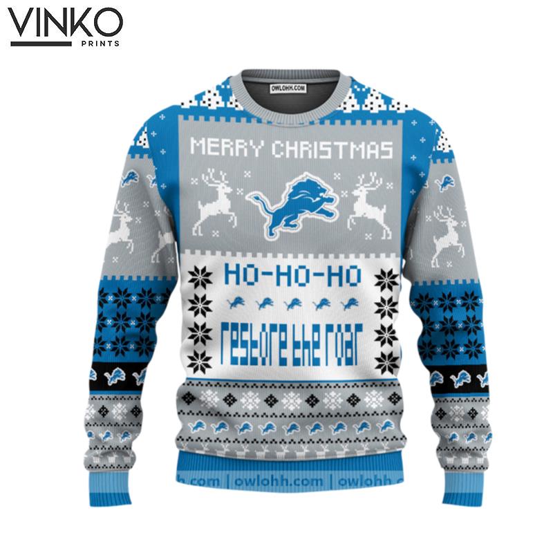 Detroit Lions Merry Christmas Ugly Christmas Sweater