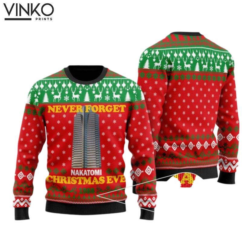 Die Hard Nakatomi Plaza Christmas Ugly Christmas Sweater