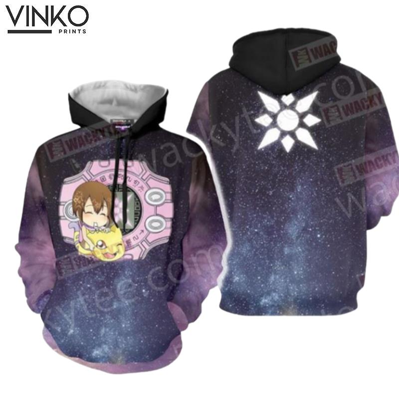 Digimon Hikari And Nyaromon 3987 Hoodie