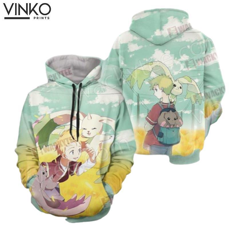 Digimon Terriermon And Lopmon 3840 Hoodie